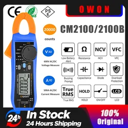 OWON CM2100 CM2100B Digital Multimeter High-Precision 20000 Count AC/DC Current Clamp Tester True RMS VFC Diode Portable Ammeter