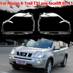 Front Headlight Cover Headlamp Lamp Shell Mask Lampshade Lens Polycarbonate For Nissan X-Trail T31 Pre-facelift 2007-2011