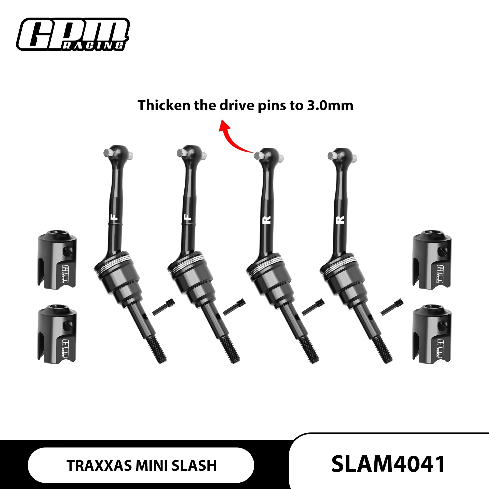 

TRAX Mini Dead Mouse Mini Tensile Medium Carbon Alloy Steel CVD Front and Rear Transmission Shaft Complete Set
