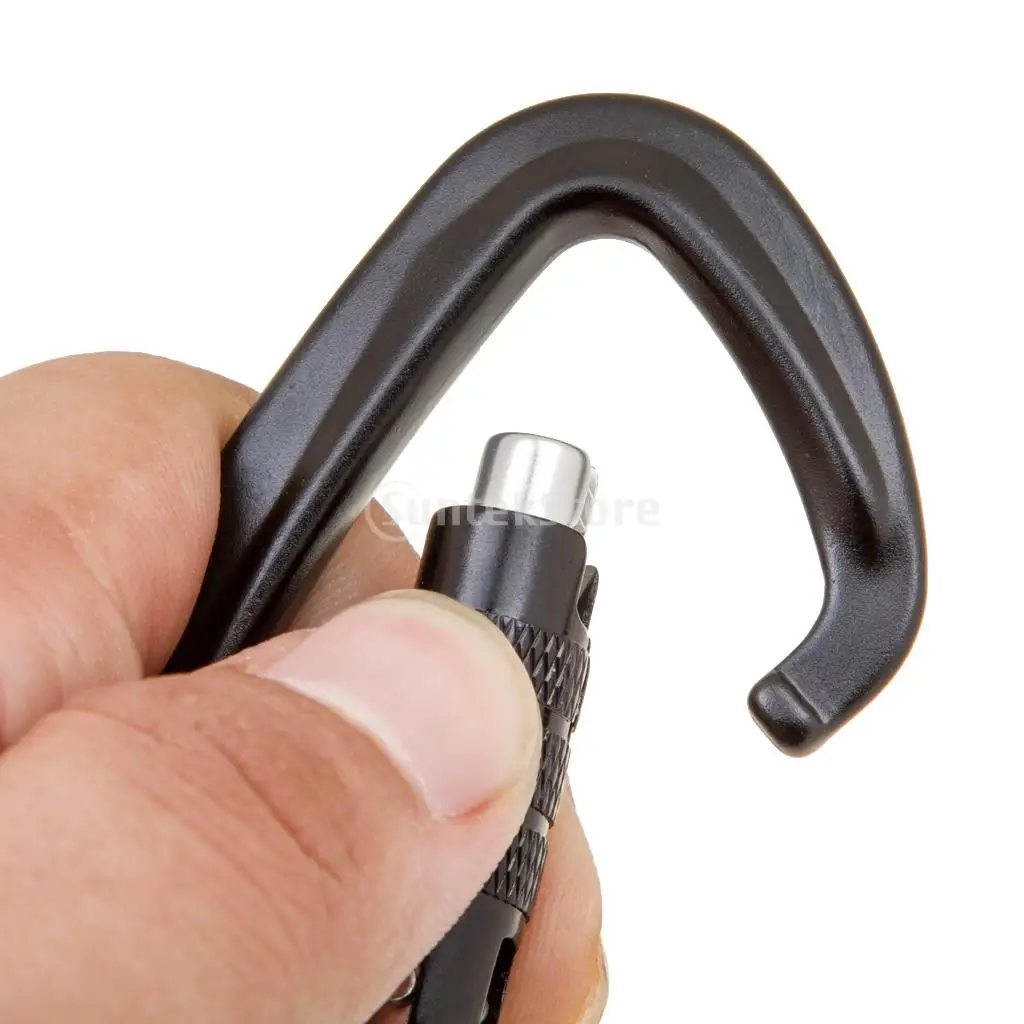 500KG Auto Locking Carabiner with Swivel Rotating Ring Outdoor Climbing Hiking Backpack Keychain Pet Leash Hook 4 Color