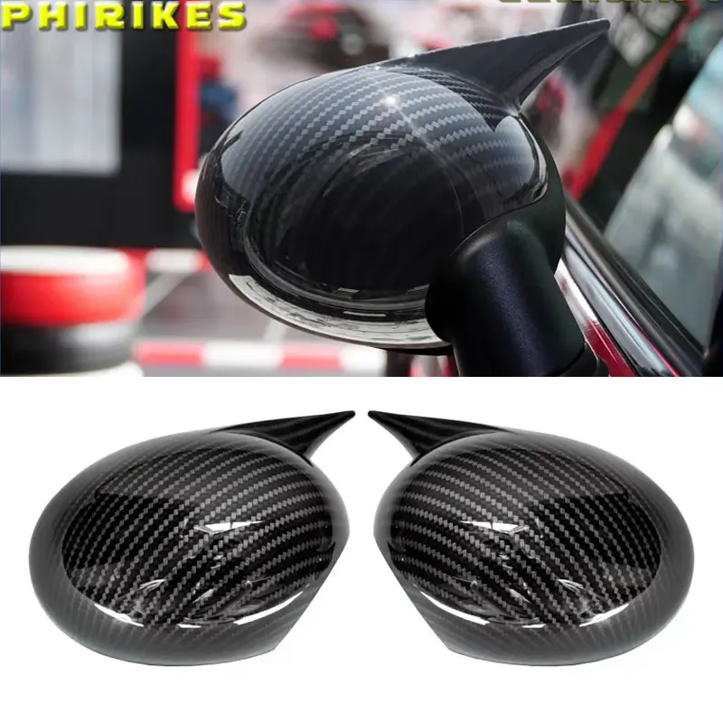 

For BMW Mini Cooper R55 R56 R57 R58 R59 R61 Car Sticker Rearview Side Mirror Cover Wing Cap Exterior Door Rear View Case Trim