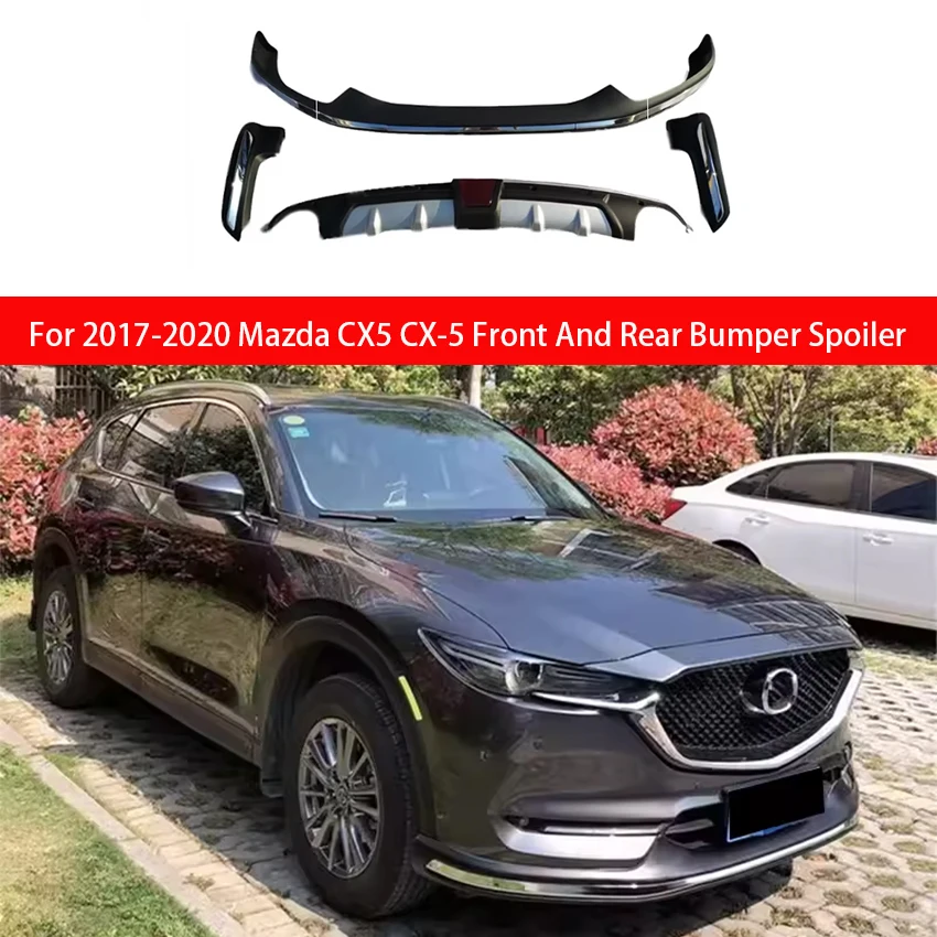 

For 2017-2020 Mazda CX5 CX-5 CX8 CX-8 Car Front Bumper Spoiler Rear Bumper Lip Spoiler Trim Body Kit