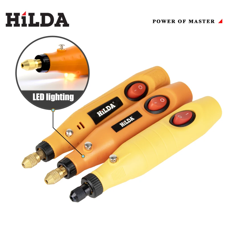 HILDA 12V Mini Diamond Belt Grinding Accessories Set Multi Functional Mini Carving Pen Rotating Tool Carving Pen