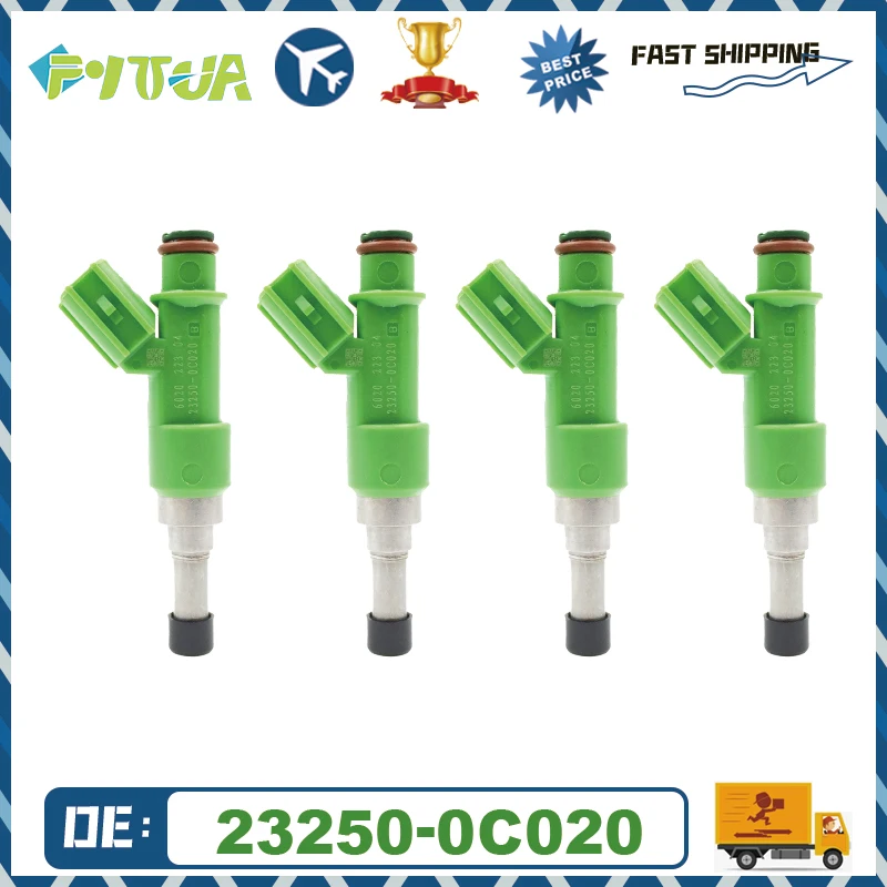

4pcs Fuel injector 23250-0C020 23209-0C020 For TOYOTA 2TRFE Hilux Vigo Fuel Injection Replacement NOZZLE