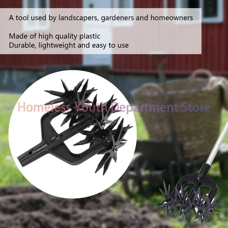 Garden Soil Scarifier Wear Resistant 2 in 1 Ventilated Scarifier Rotary Tiller for Garden