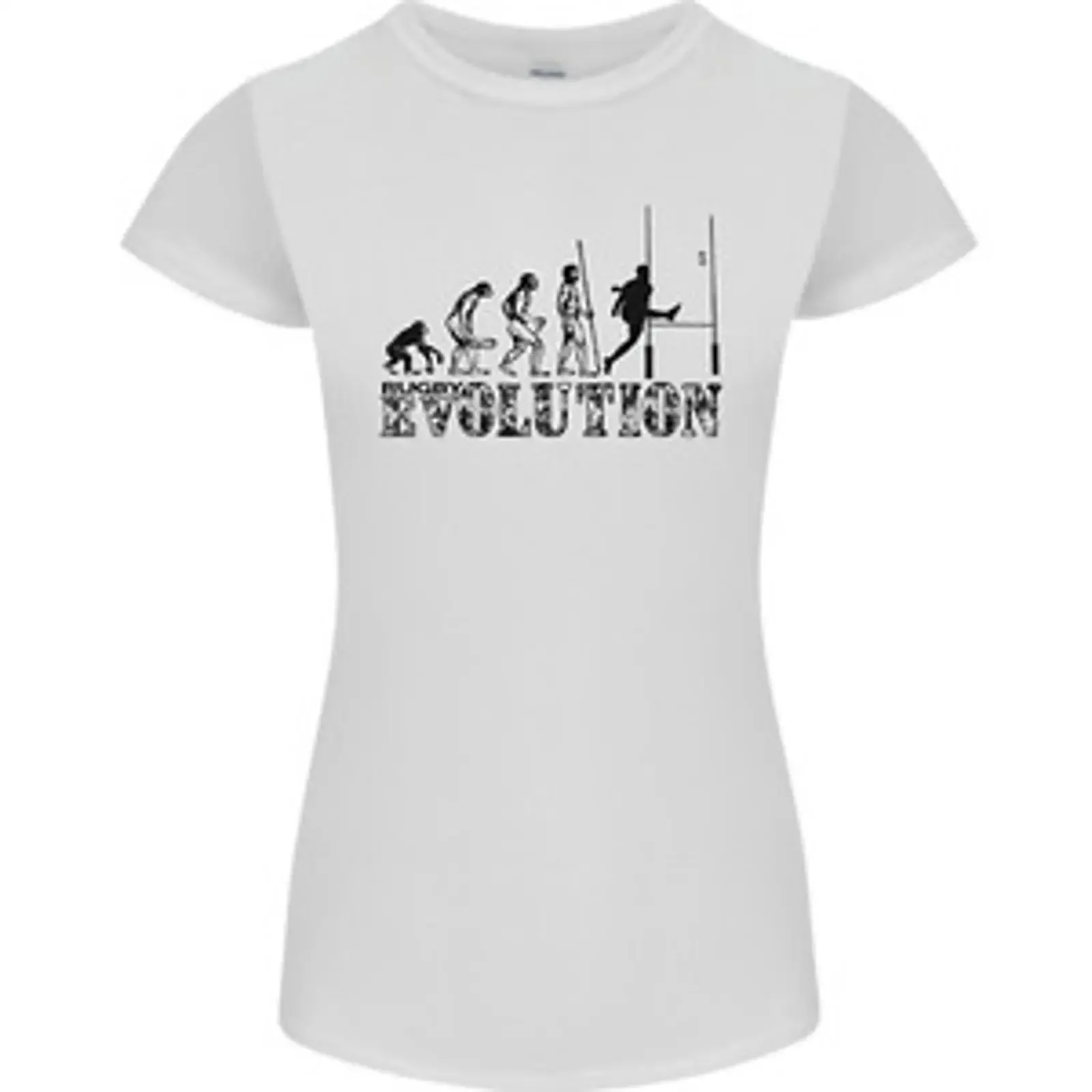 T-shirt drôle pour femme, motif « Evolution of Rugby Player Union », coupe cintrée, style vintage délavé, vêtements de créateur homme, respirant