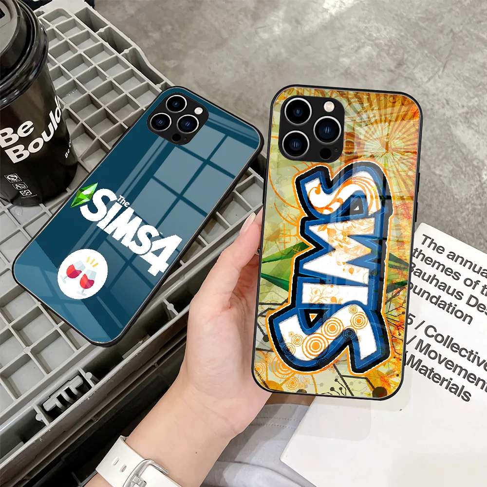 Game Sims 4 Phone Case 2023 For IPhone 15 14 Pro 13 11 12 XR XS MAX 7/8 X Plus 13 Black Glass Covers