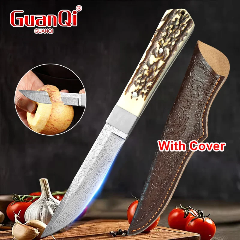 Laser Damascus Steel Kitchen Knife Professional Chef Knife Boning Knife Fruit Knife for Meat Sushi and Vegetables Cooking Tools