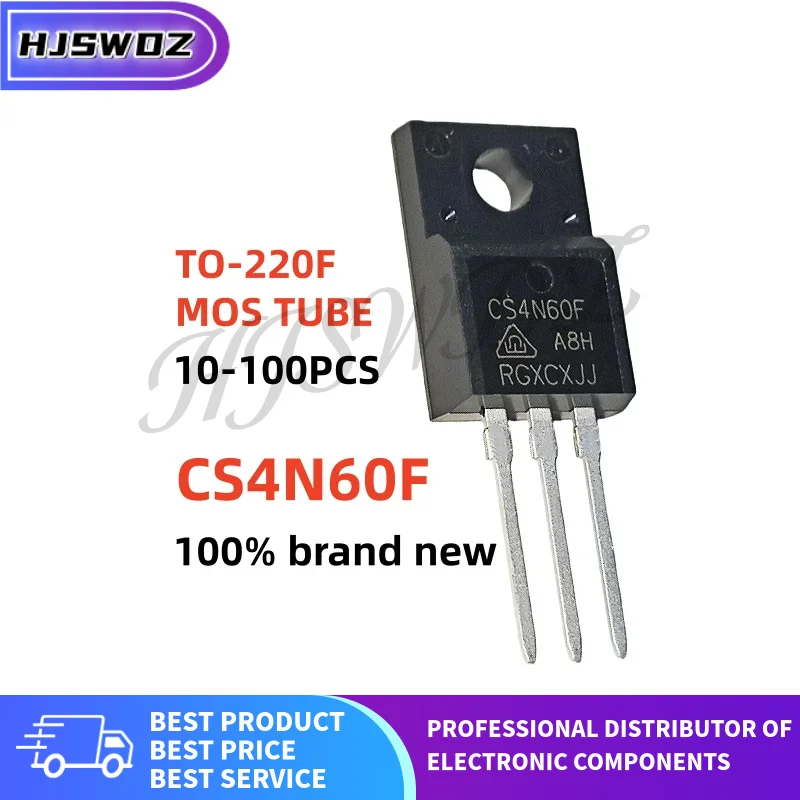 

10 ~ 100 шт. новая CS4N60F 4N60 TO-220F Прямая вставка MOS N-канальная полевая трубка