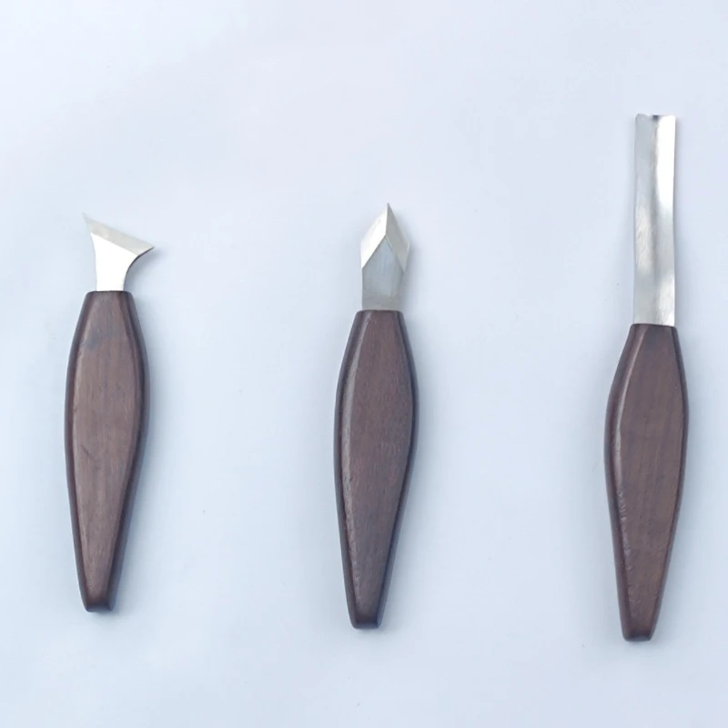 Engraving Knife Square-handled Wood Carving Set Scoop Spatula All-purpose Detail Tools Hand Carving Tool Wood Engraving Knife - Image 3