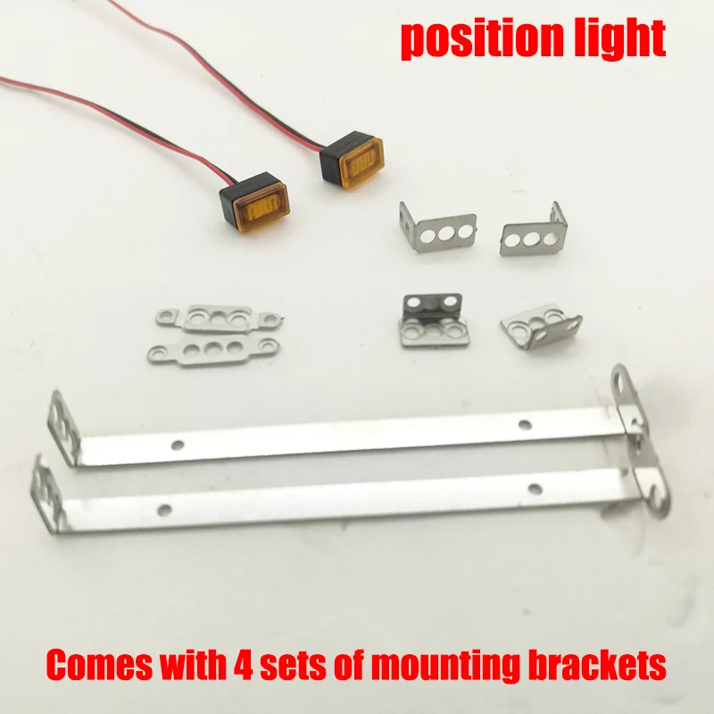 

Free 4 Sets of Bracket Position Lights LED Plus Modified Spotlights for 1/14 Tamiya RC Truck Trailer Scania R470 R620 770s R730