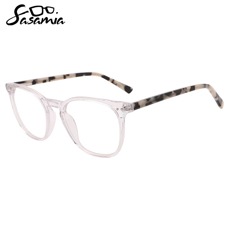 SASAMIA-Gradiente Quadrado e Quadros Transparentes, Óculos Unisex, Quadros De Acetato, Miopia, Hipermeopia, Óculos De Leitura, WD1423