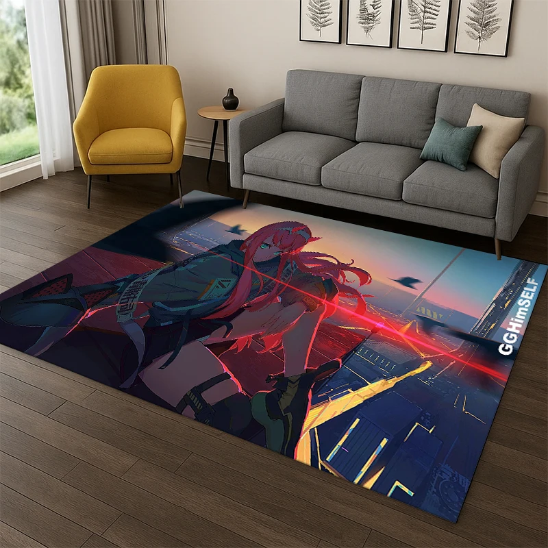 Sexy Girl Zero Two DARLING in FRANXX Cartoon Carpet Rug for Bedroom Living Room Sofa Doormat Home Decor,Kid Area Rug Non-slip - view 3