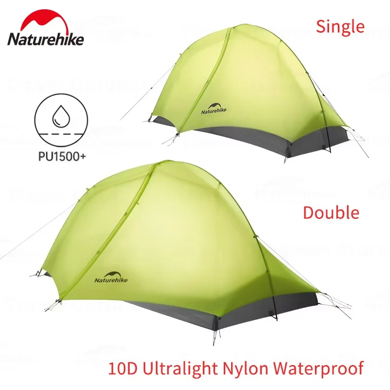 Tente de randonnée Naturehike Star Trail EXT pour 1-2 personnes, en nylon 10D ultralégère, portable, pour le camping en plein air, la randonnée, tente 3 saisons