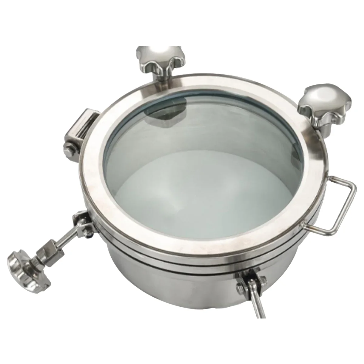 

Hooloo 304 Stainless Steel Access Hatch Window Operating Window Borosilicate Turn On or Turn Off for Distillers Home Appliance