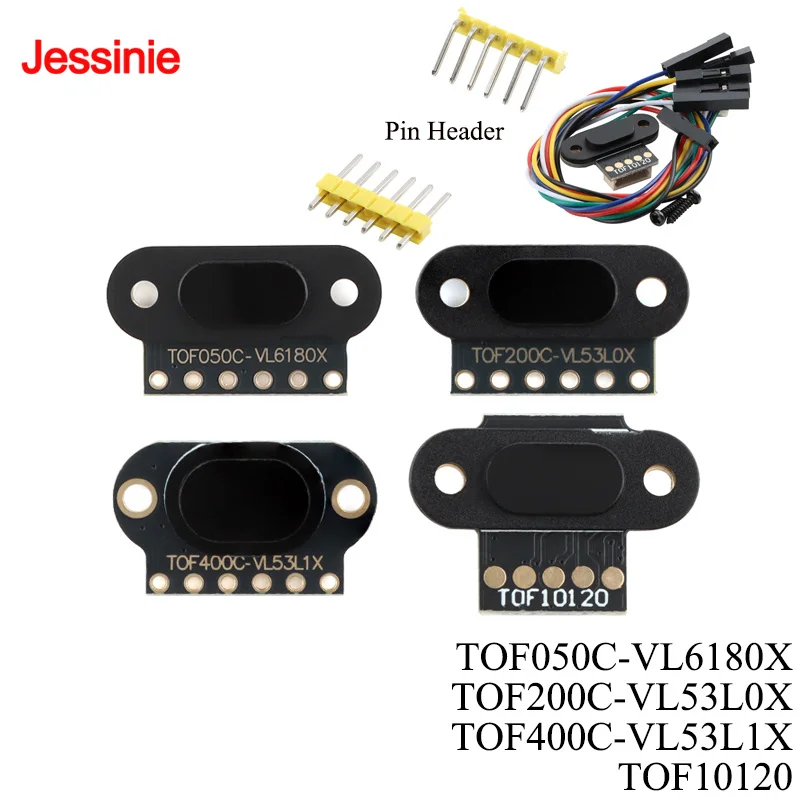 VL6180/VL53L0X/VL53L1X TOF10120 10-180CM Time of Flight (ToF) TOF050C TOF200C TOF400C Laser Ranging Sensor Module IIC 50CM/2M/4M
