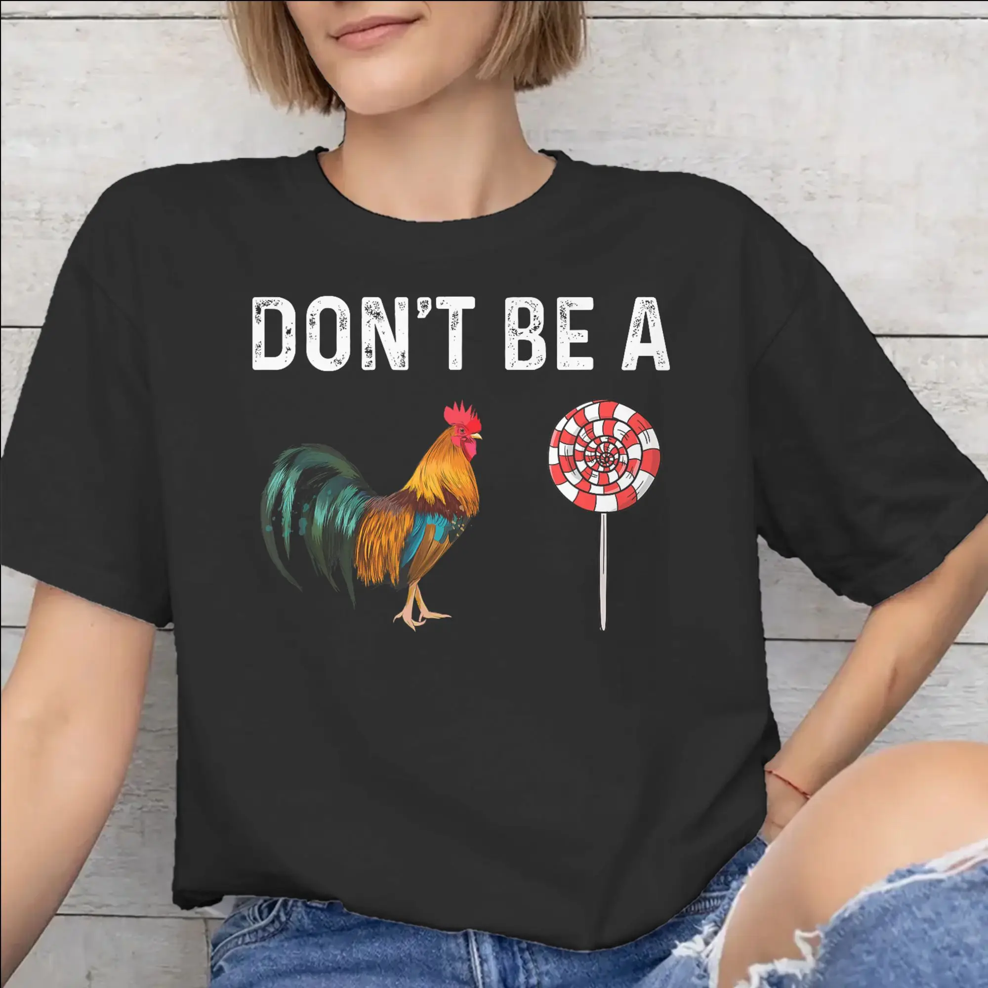 All Seasons Don't Be A Sucker Funny Chicken Meme T Shirt for Men Women  100% Cotton Tee Shirt Short Sleeve Clothes