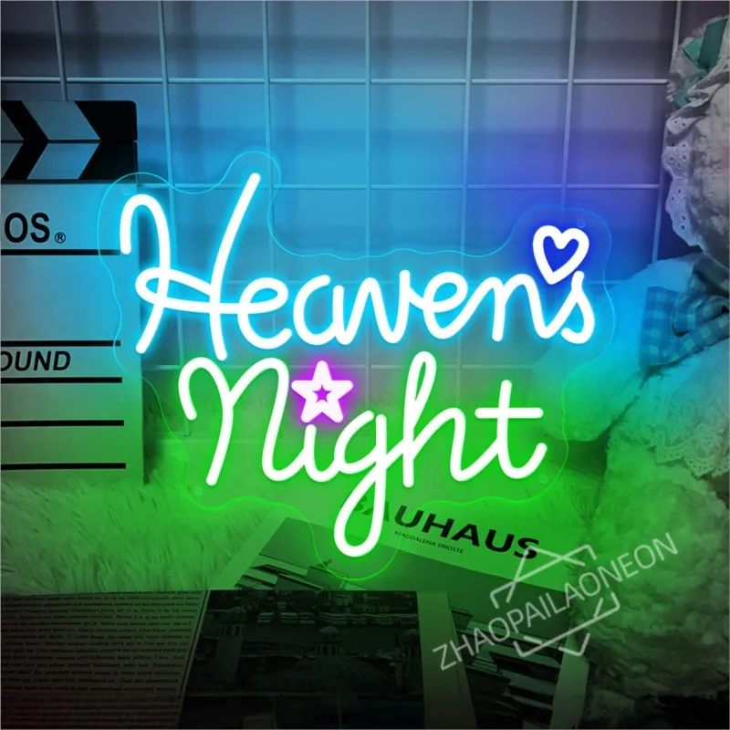 Heavens Night Neon Signs Game Room Wall Decor Bedroom Hanging Night Lamp Party Holiday Cool Gift Neon Decoration Sign