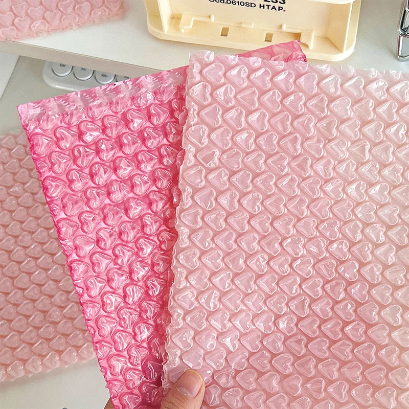 Heart Shaped Bubble Mailers Padded Envelopes Packaging Bags For Business Bubble Mailers Shipping Packaging Bag 10Pcs