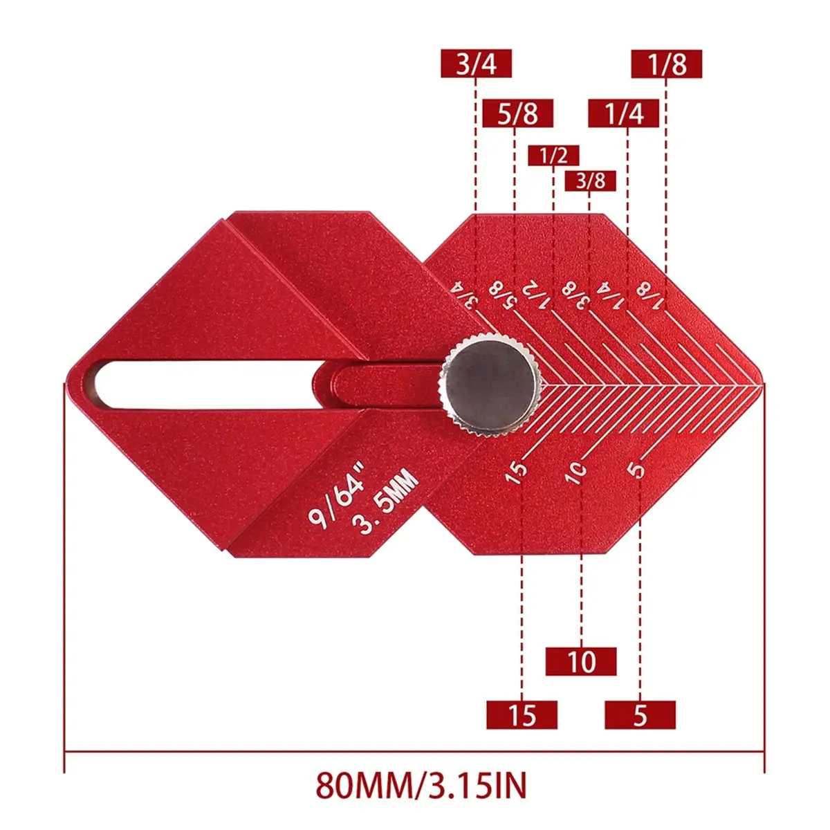 Woodworking Measuring Ruler Multi-Tool Marking and Measuring Short Offsets for Carpentry Working Tool