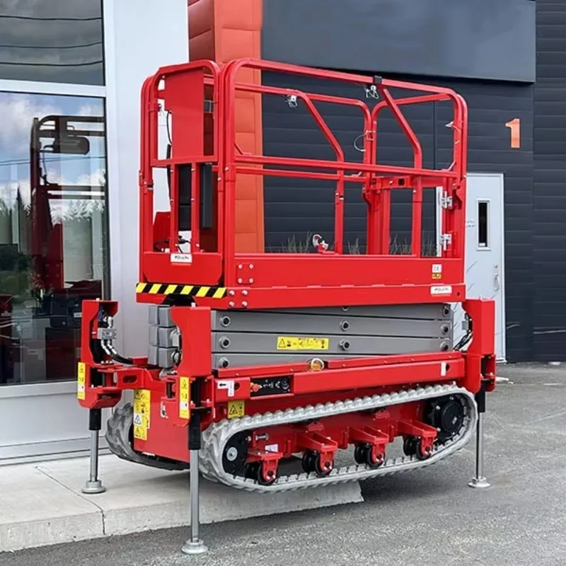 YG Working Platform 240V Mobile Electric Crawler Car Scissor Lift Hydraulic Underground Indoor Scissor Lift