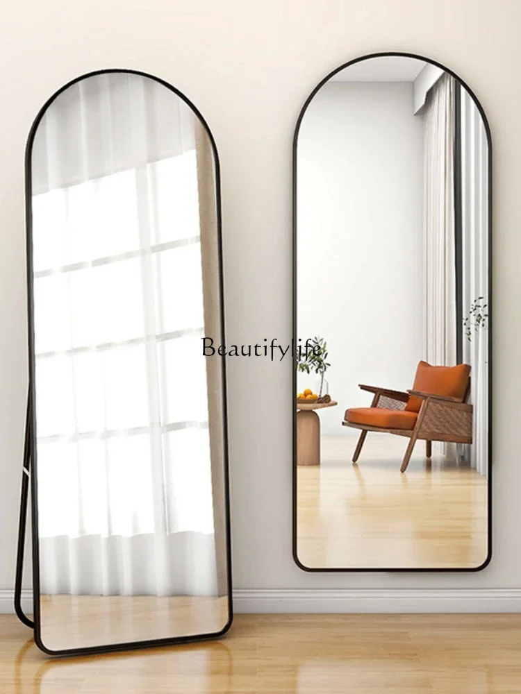 Customized bracket high definition floor full body mirror hotel engineering fitting mirror