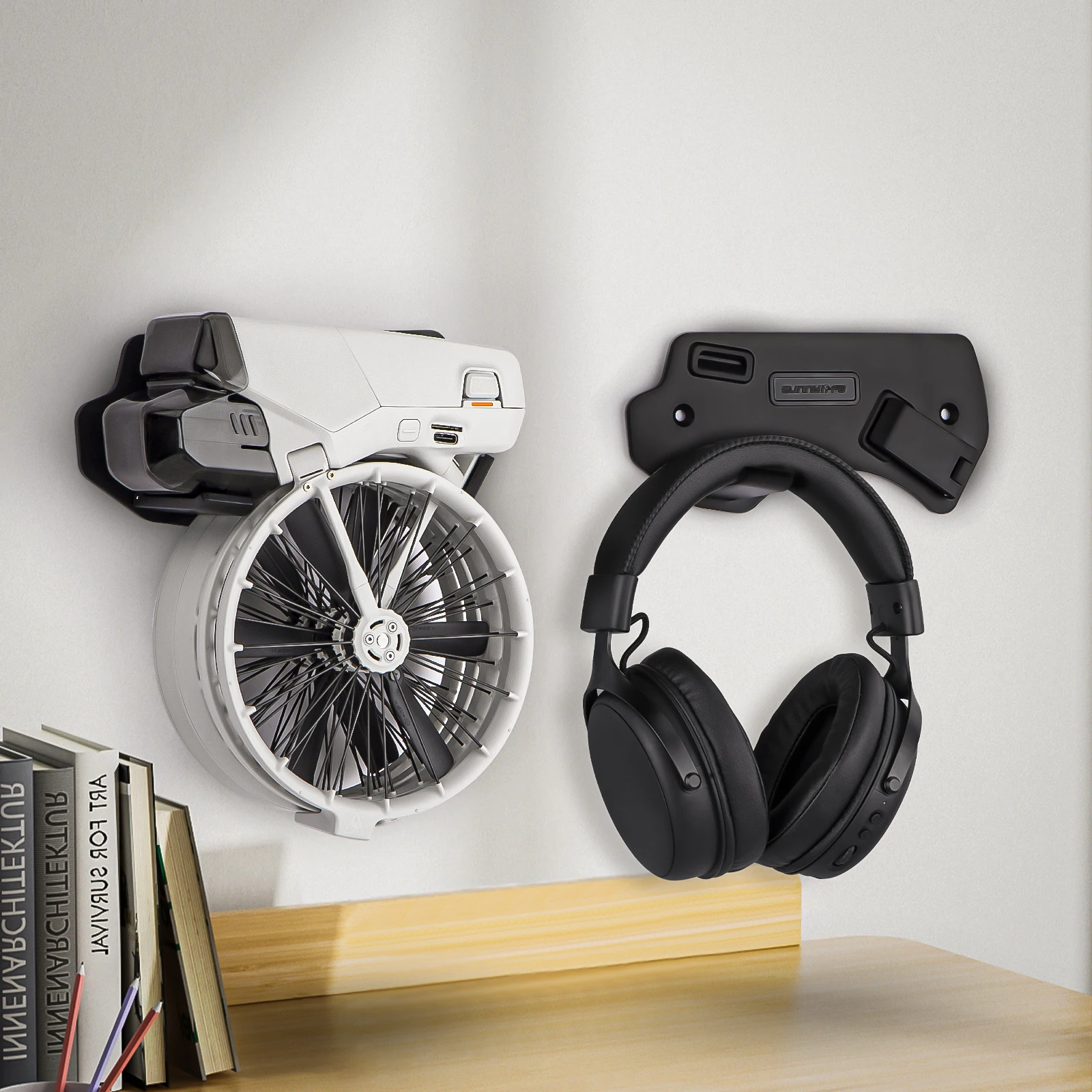 Sunnylife For DJI Flip Drone Body Hanging Display Stand No Punching Hook Holder Wall-Mounted Show Shelf Headphone Hook Bracket