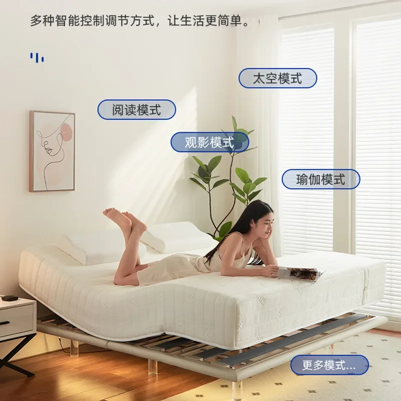 Intelligent electric lift mattress ai voice control ponytail hair mattress confinement center massage mattress home