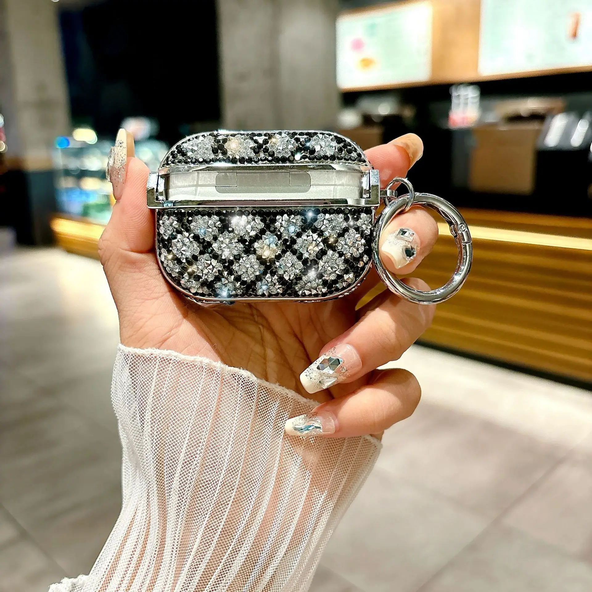 Voor Airpods 4 Generatie 2024 Glitter Diamond Case Diamant Bergkristal Voor Apple Airpods 1 2 3 Pro Vrouwen Bluetooth Hoofdtelefoon Case