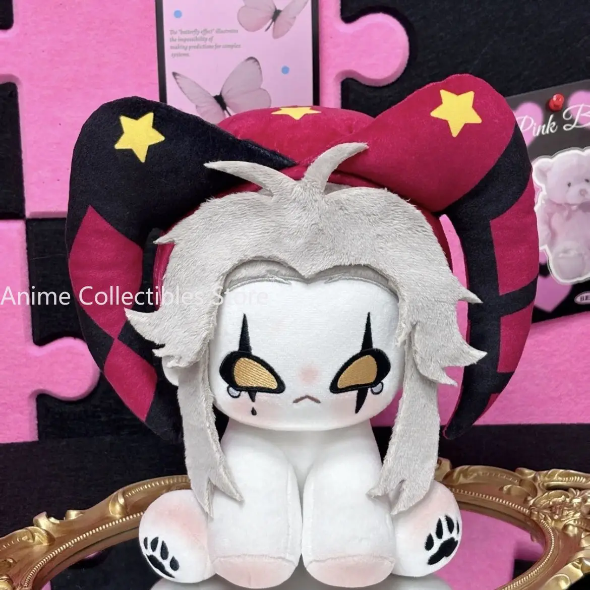 

New The Freak Circus Pierrot Cosplay 20CM Anime Plush Cute Stuffed Pillow Cartoon Plushie Birthday Gifts Girls