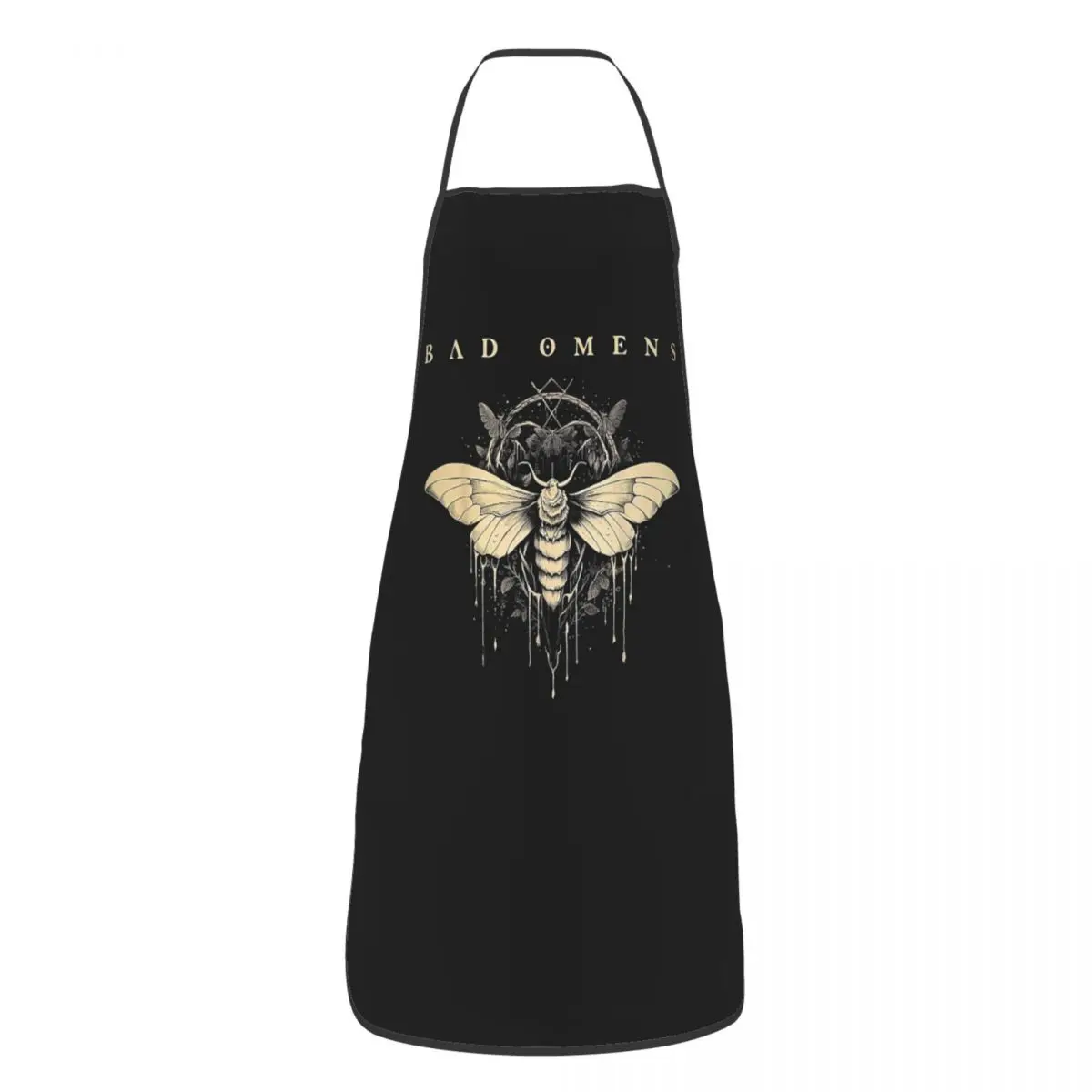 Custom Bib B-Bads Brand O-Omenes Funny Moth Graphic Apron Men Women Unisex Adult Chef Cooking Kitchen Tablier Cuisine Gardening