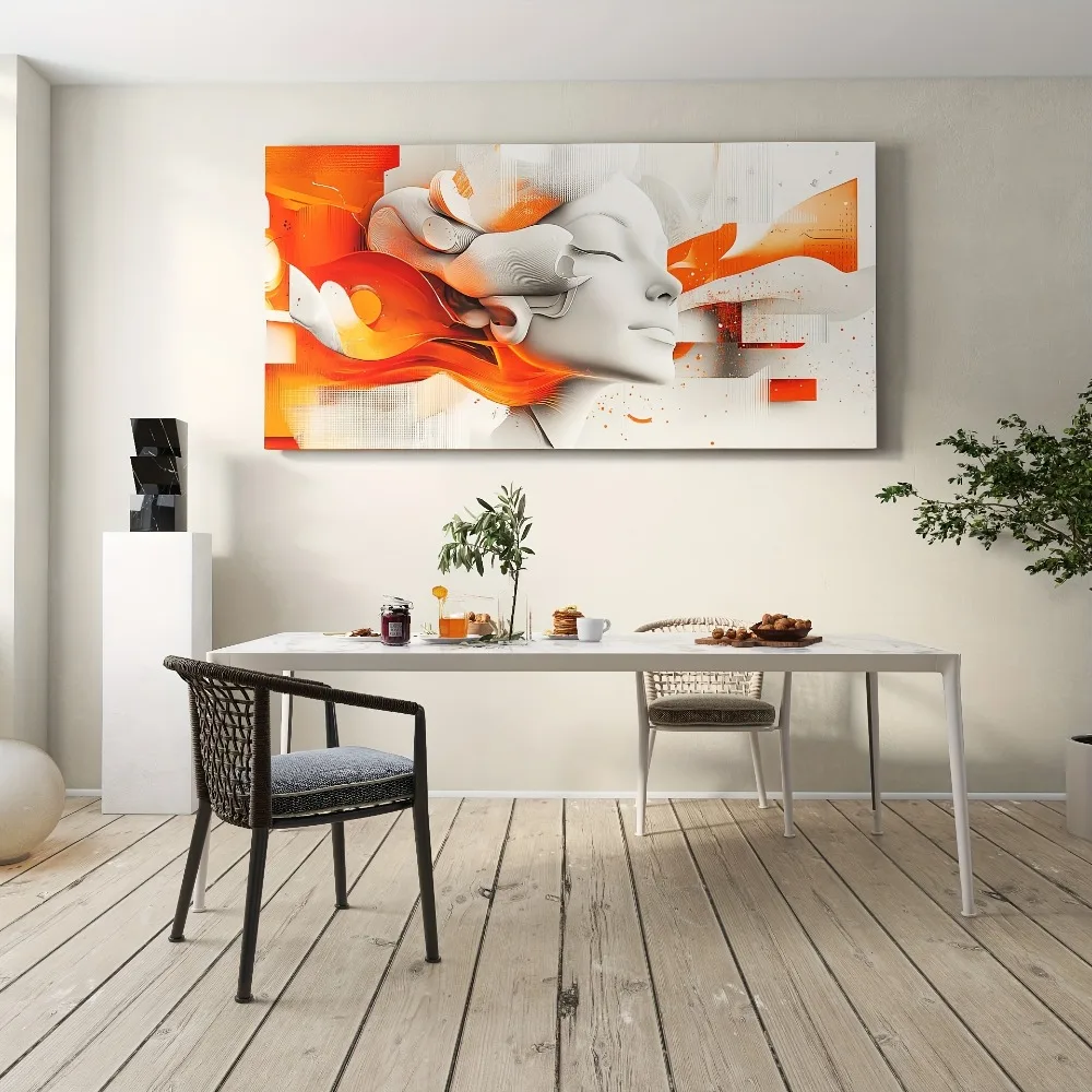 ابحث عن سلامة في المرايا المكسورة، اختيار رائع للهدايا الفنية الجدارية، تنجيد، إطار من خشب الصنوبر الصلب السميك مقاس 1.5 بوصة