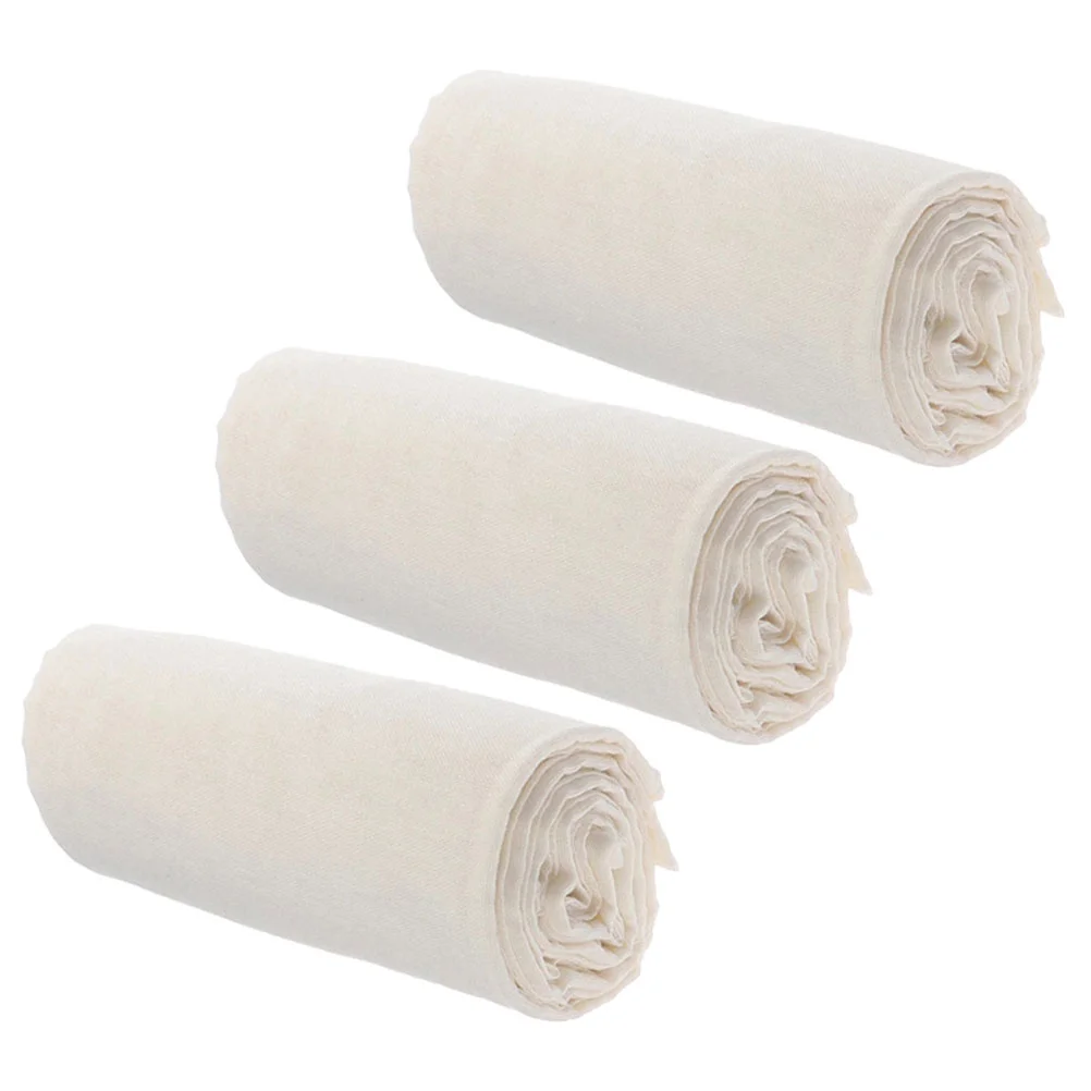 3 Pcs Wraps Cheese Filter Cloth Cloths Yogurt Machine Beige Cotton Reusable Cheesecloth