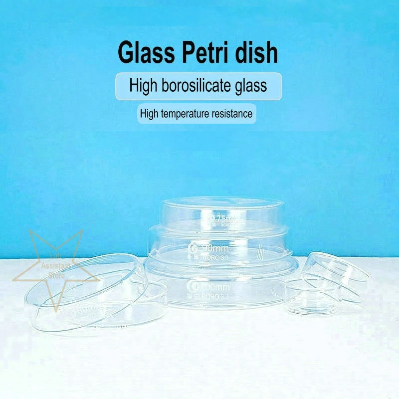 

Lab High Borosilicate Glass Culture Dishes Bacterial Cells Petri Dish 35/60/75/90/100/120/150/180/200mm Glassware Experiment