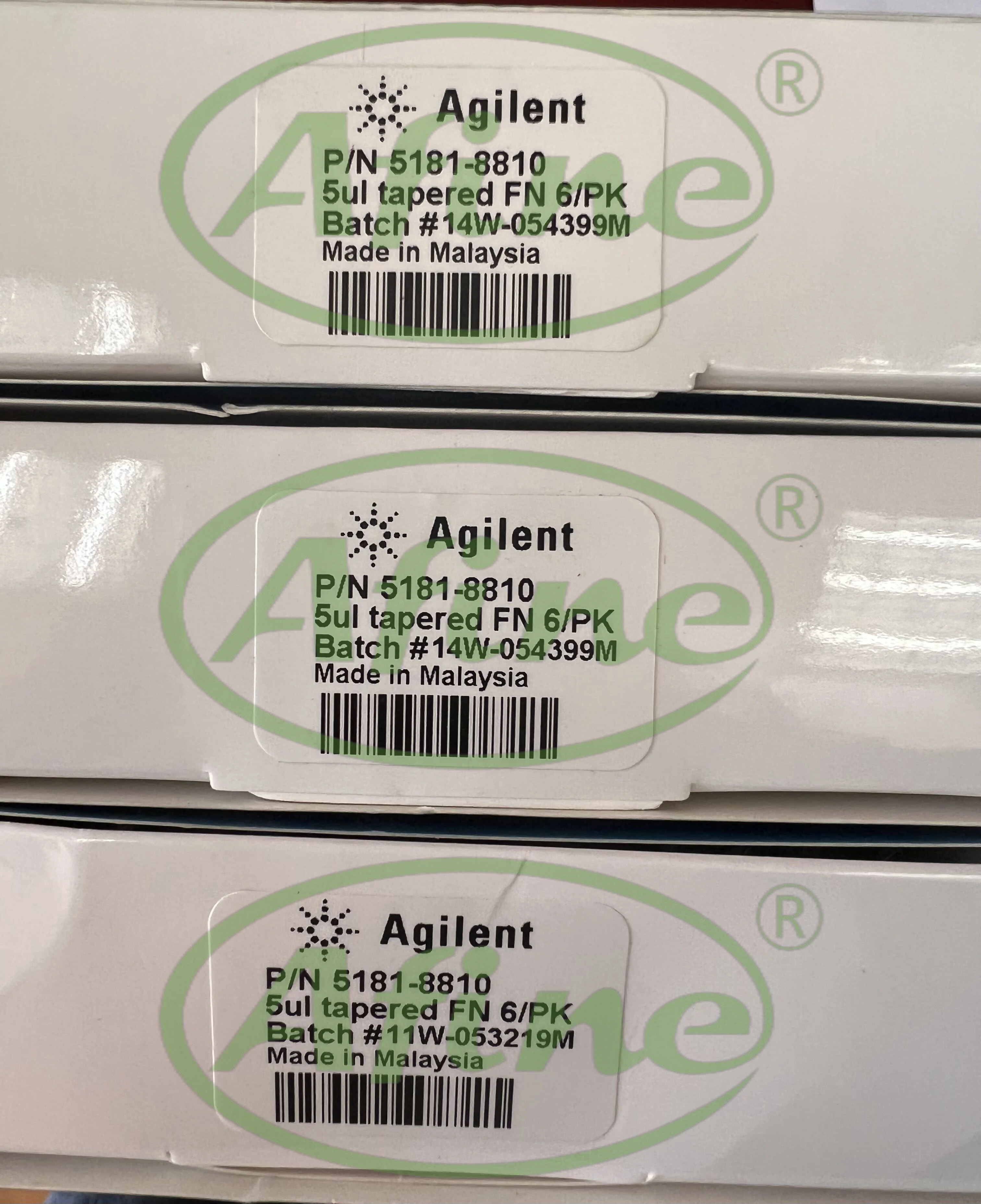 

AFINE Agilent GC Autosampler Syringes,5181-8810,ALS Sampling Needles, 5 µL, Fixed Tip, 23-26s/42/Tapered Tip, 6/pkg