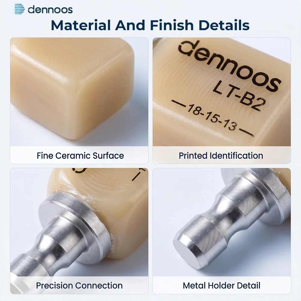 20pcs Lodden Dental Lithium Disilicate Blocks Glass Ceramic Cubes Blocks for CAD CAM Sirona Cerec System Non Sintering