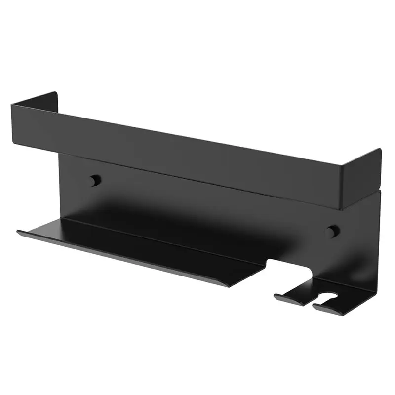 

Hair Dryer Holder Wall Mounted With Storage Rack, Dedicated Plug Slot-Bathroom Organizer Hair Care Tools-AA26