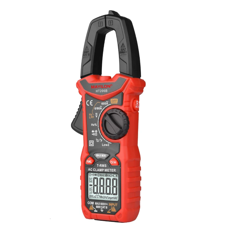 

MAYILON Auto Ranging 4000 Counts Digital Camp Meter Ht206a With Ac Dc Current Ac Dc Current Clamp Meter