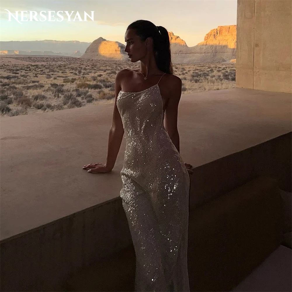 

Nersesyan Luxury Glitter Mermaid Evening Dresses One Shoulder Sequins Formal Dress Special Occasion Party Gowns Gowns Customized
