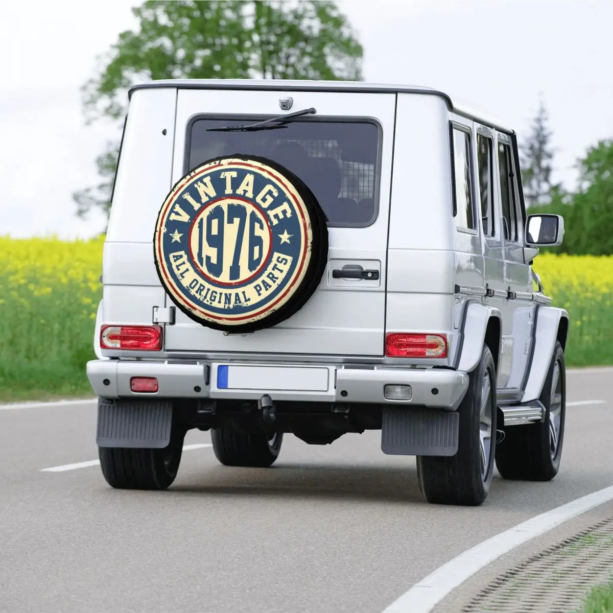 Cubierta de neumático de repuesto para Jeep Pajero, accesorios protectores de rueda de coche, regalo de cumpleaños, Vintage personalizado, 1976, todas las piezas originales