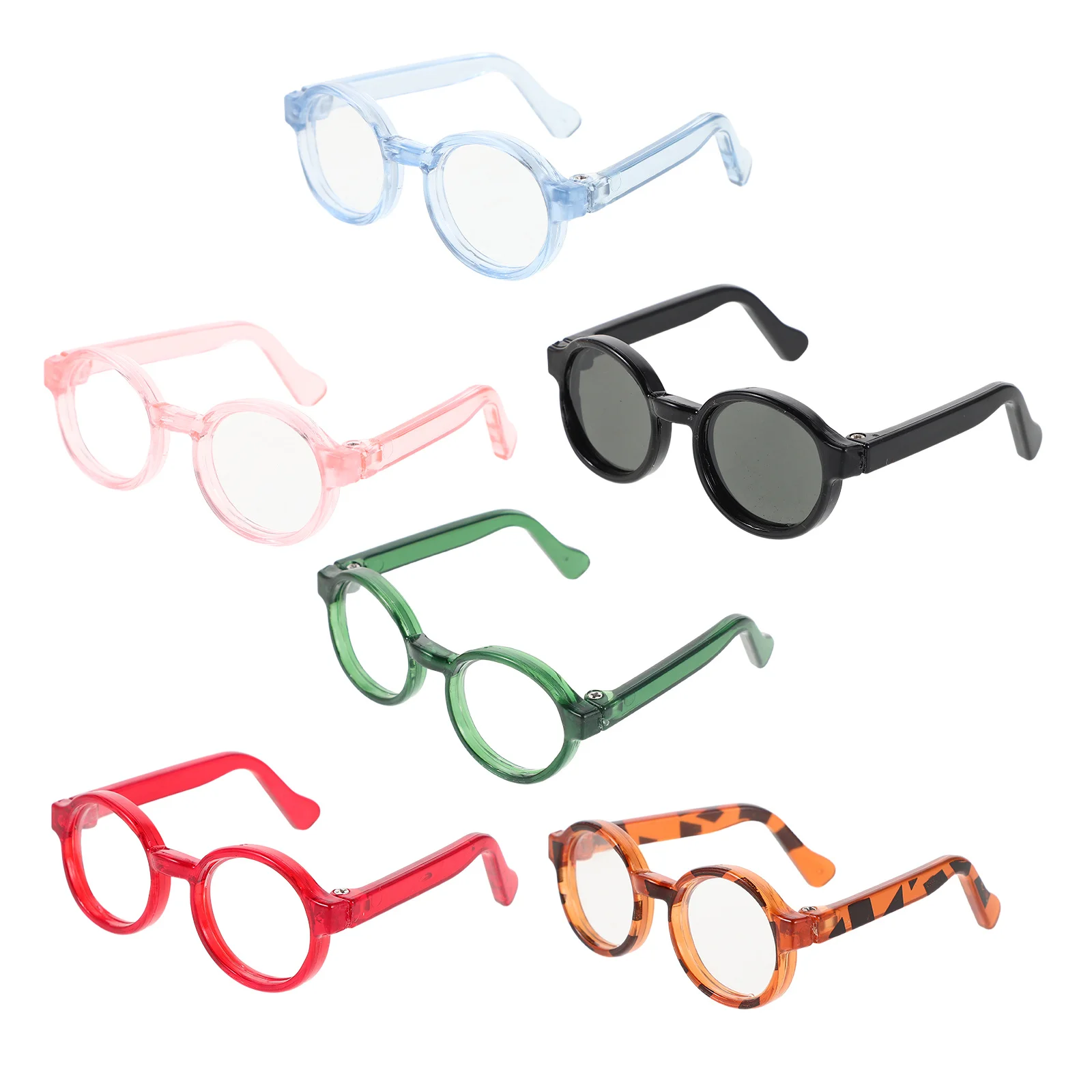 6 stuks kleine zonnebrillen voor lichtgewicht plastic brillen Decoratieve miniatuuraccessoires voor creatief verhalen vertellen