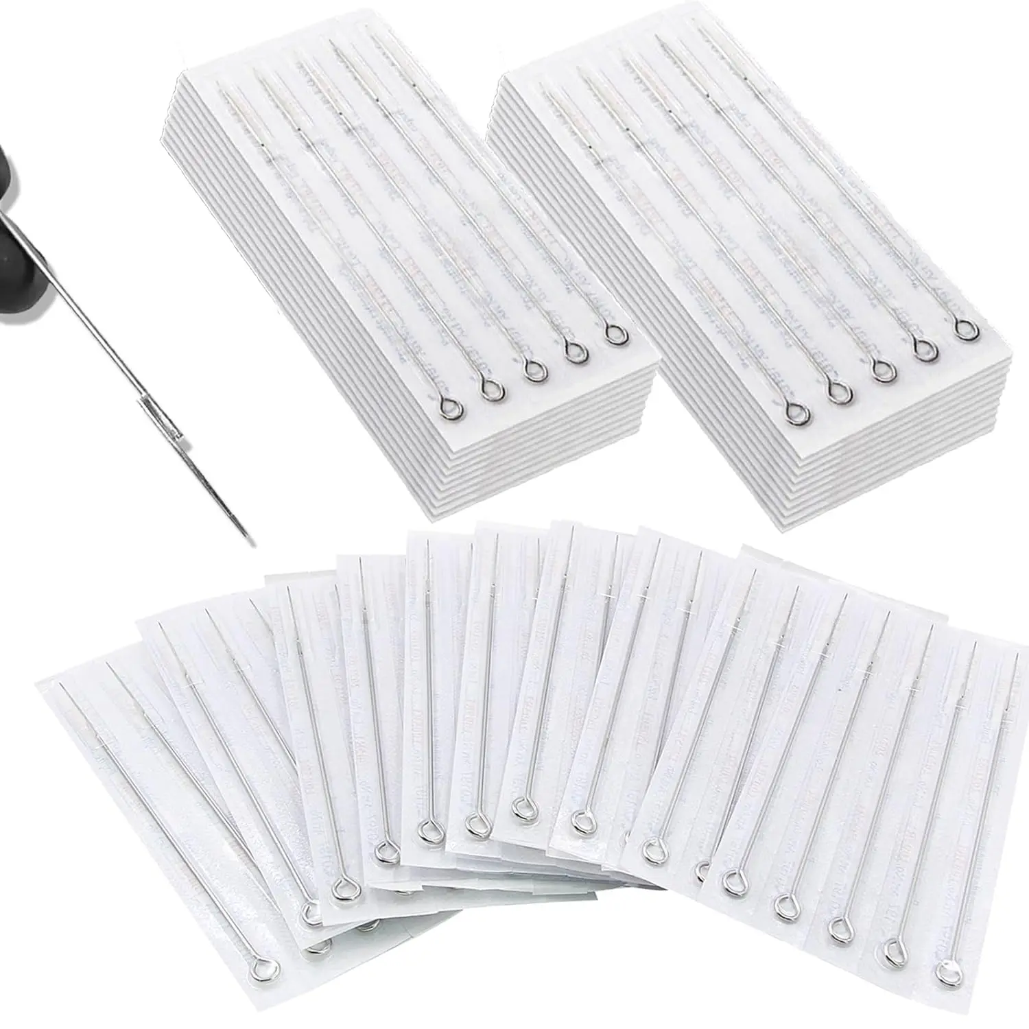 Agulhas de tatuagem esterilizadas, agulhas para maquiagem permanente, RL, RS, M1, RM, 100, 50, 10pcs