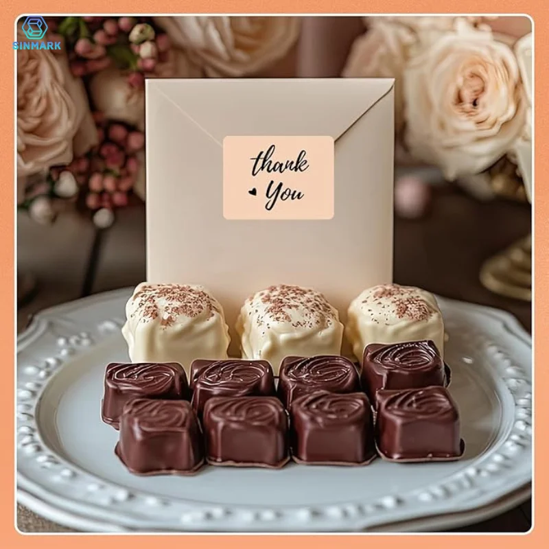 SINMARK Color Labels Self-Adhesive Stickers Use for Thermal Printers 4 Colors Available Pure Color DIY Waterproof Stickers