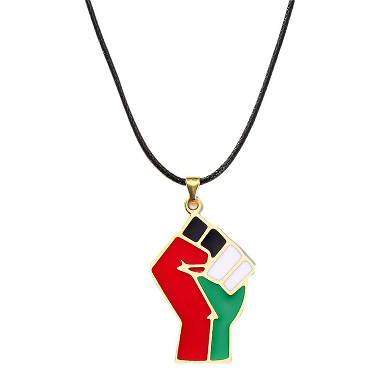 Simbol Afrika liontin kalung warna emas perhiasan untuk wanita gadis Afrika rantai budaya