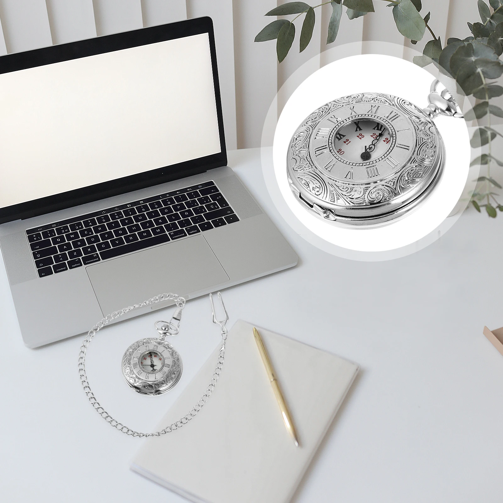 

Steampunk Pocket Watch Vintage Men Women Retro Quartz Decorative Chain Watch Gift Birthday Anniversary Elegant Design Simple