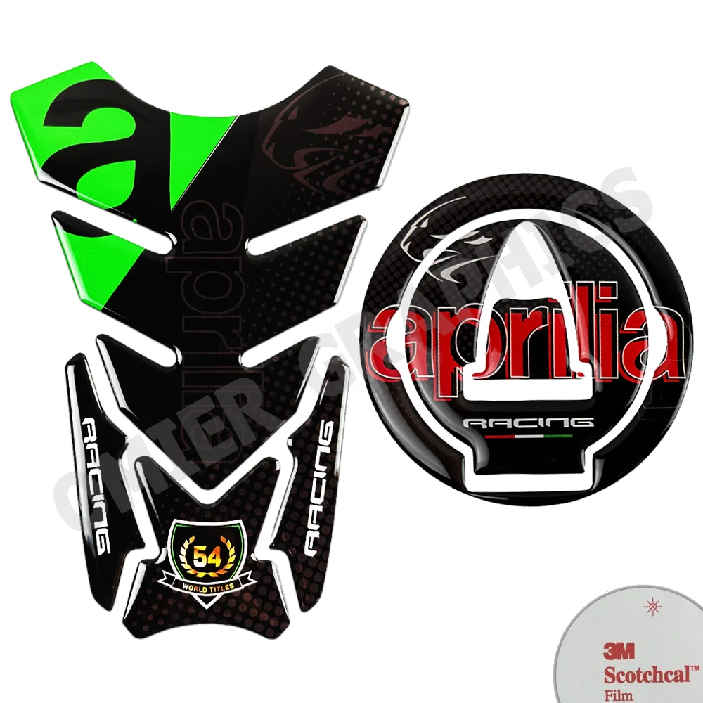 For Aprilia April RSV4 Tuono V4 Rs 125/50 Shiver750 900 Rs660 RS4 3M Motorfiets Brandstoftank Pad stickers Protector Cover Decal