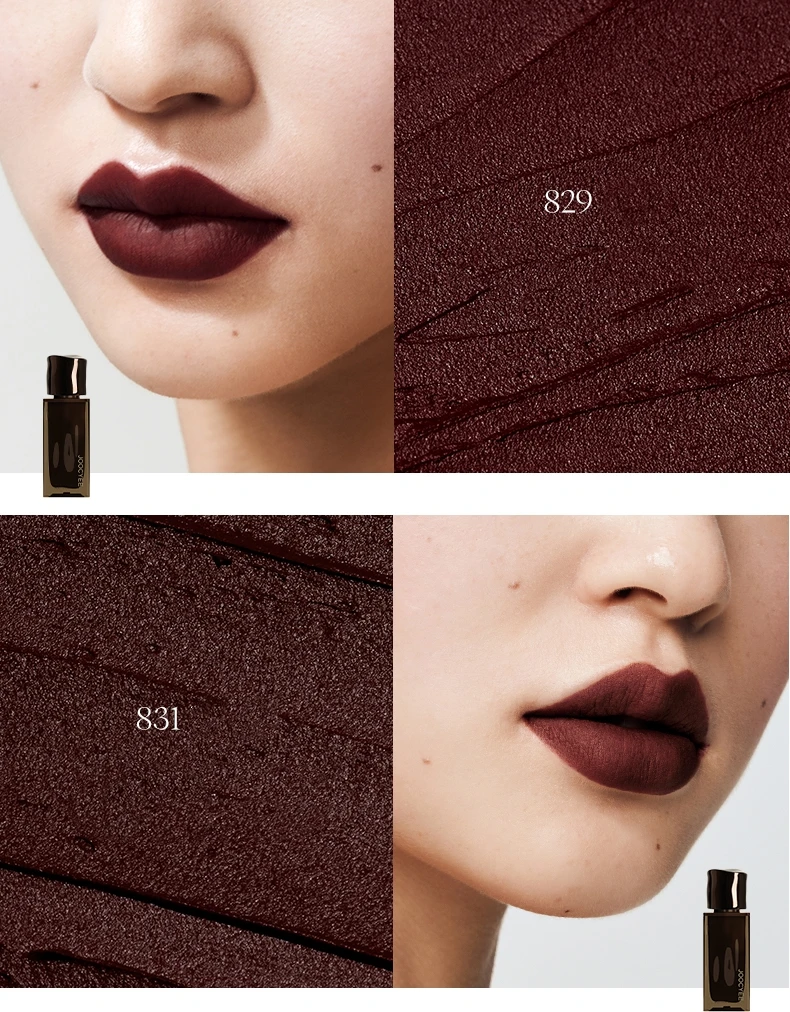 JOOCYEE New Umber Velvet Gloss Limited Edition Lip Glaze Lip Mud liquid Lipstick Mouth Brown Matte Lipstick Non-Stick Makeup