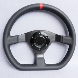 320mm High Quality Genuine Leather D Style Simulator Game Car Racing Sport Steering Wheel