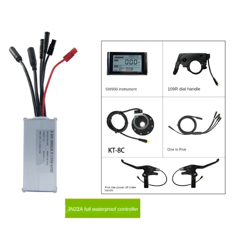 Electric Bicycle Electric Scooter Kit SW900 Display Sine Wave Controller 36/48V 22A 500W