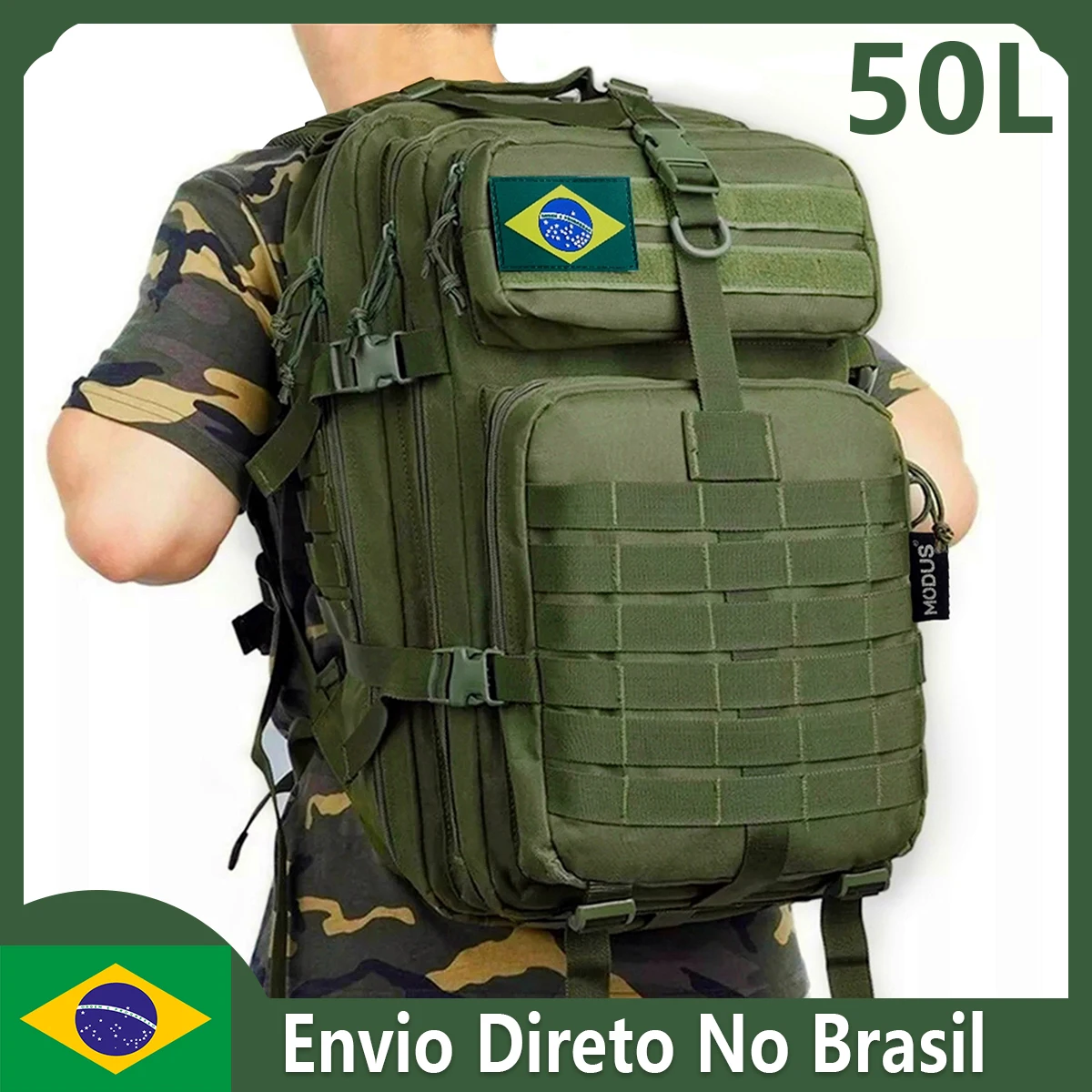 Mochila Tática Multicamadas,Grande Capacidade para Esportes Ao Ar Livre,Impermeável, Acampamento, Caminhada, Trekking,50L Mochila Tática Multicamadas,Grande Capacidade para Esportes Ao Ar Livre,Impermeável, Acampamento, Caminhada, Trekking,50L